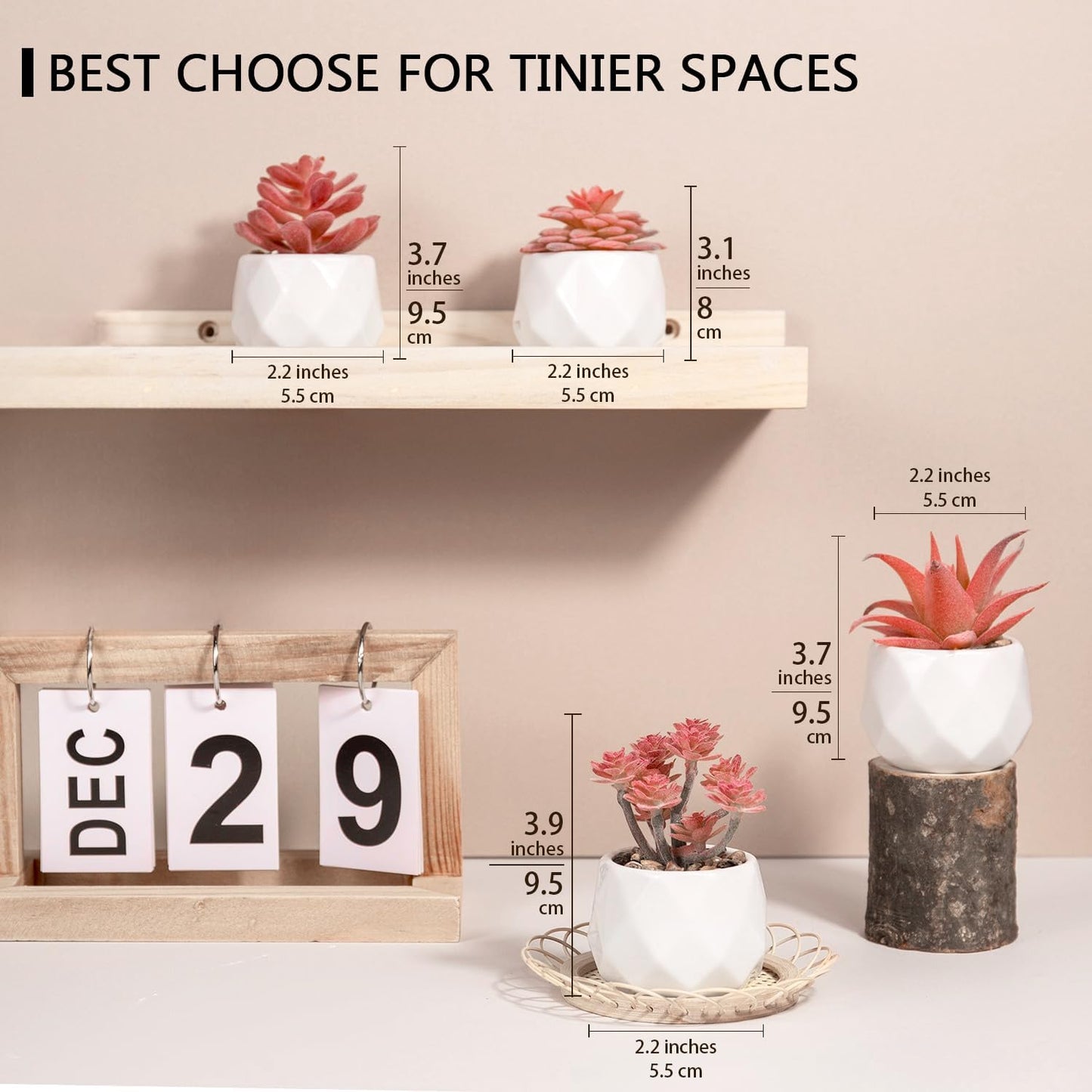 Viverie Pink Indoor Fake Plants