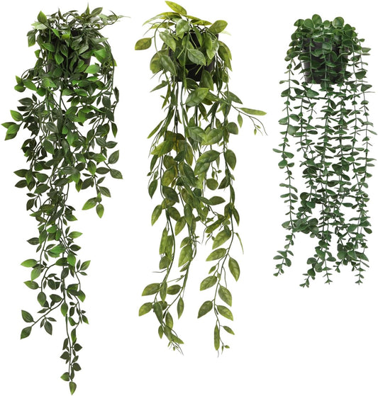 Artigreen 3 Pcs Artificial Hanging Plants