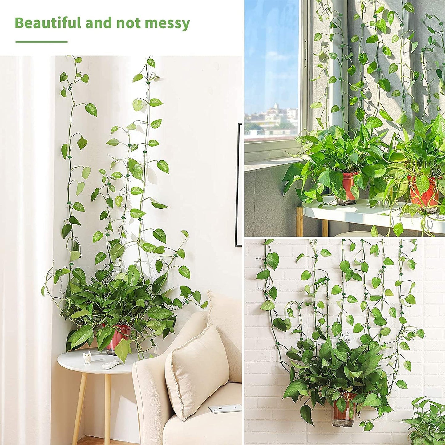 60 Pcs Invisible Plant Climbing Wall Fixture Clips