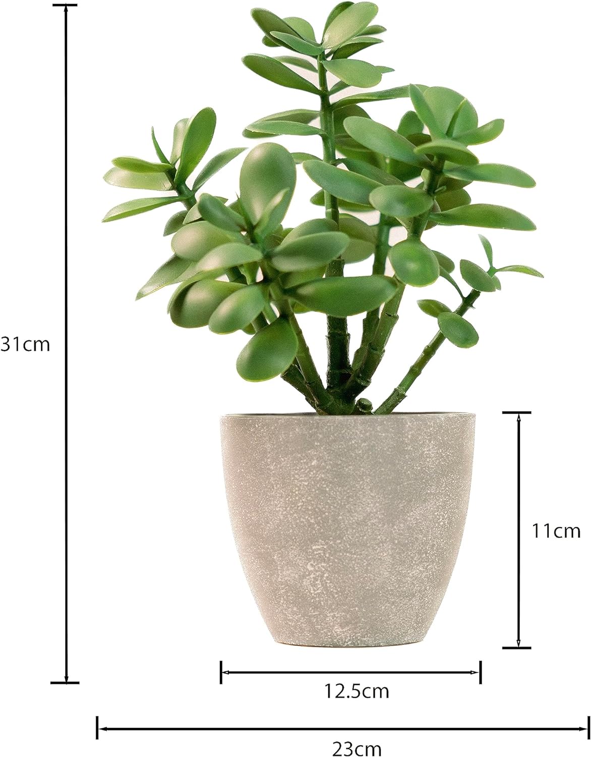 365 Blooming Decor 12" Artificial Potted Jade Plant