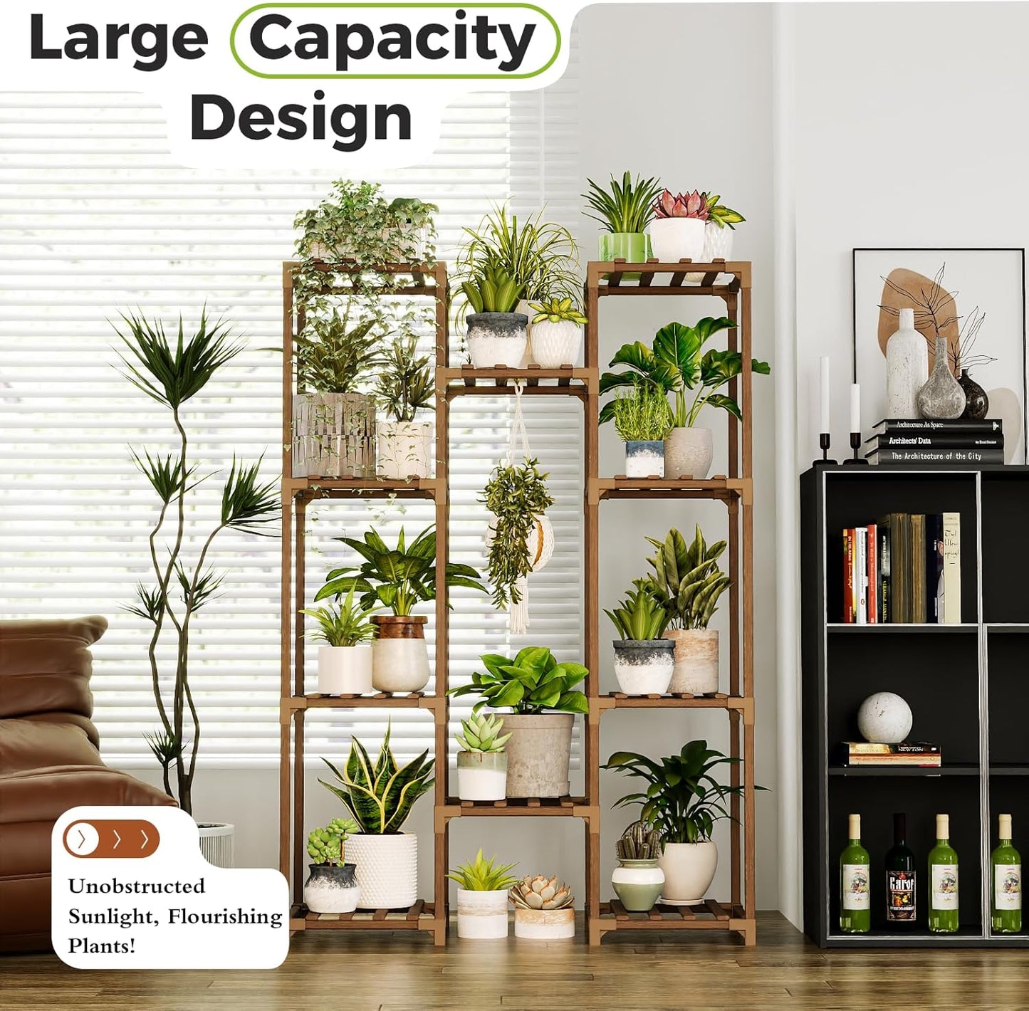 Bamworld Plant Stand Indoor Outdoor Hanging Plant