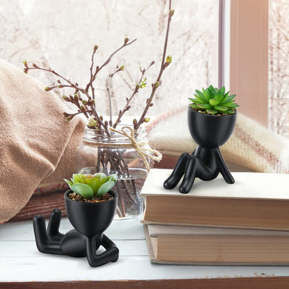 Woodword Fake Succulent, Mini Succulents Plants